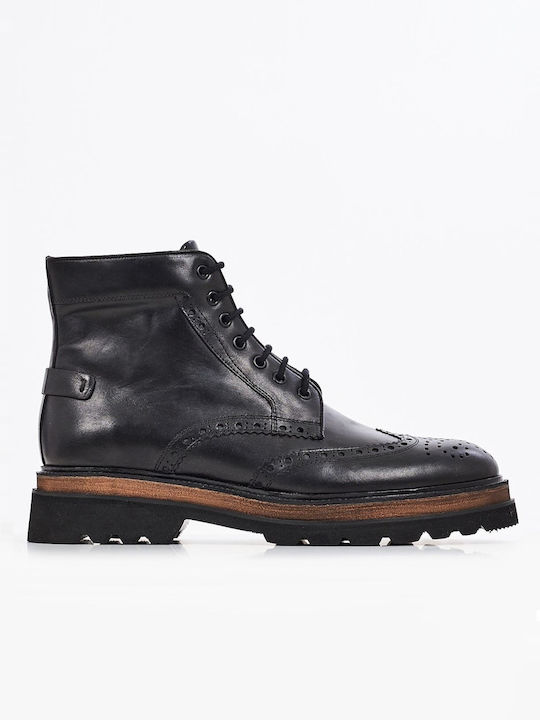 Oxford Leather Boots Black, VICE