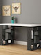 Schreibtisch Labirent Holz mit Bücherregal Anthracite / White 140x60x75cm