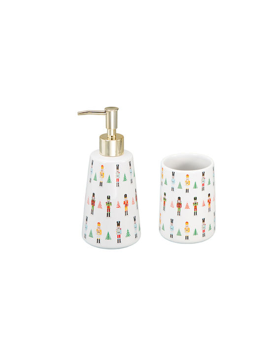 Marva 812016 Set Accesorii Baie Ceramică Alb 2buc