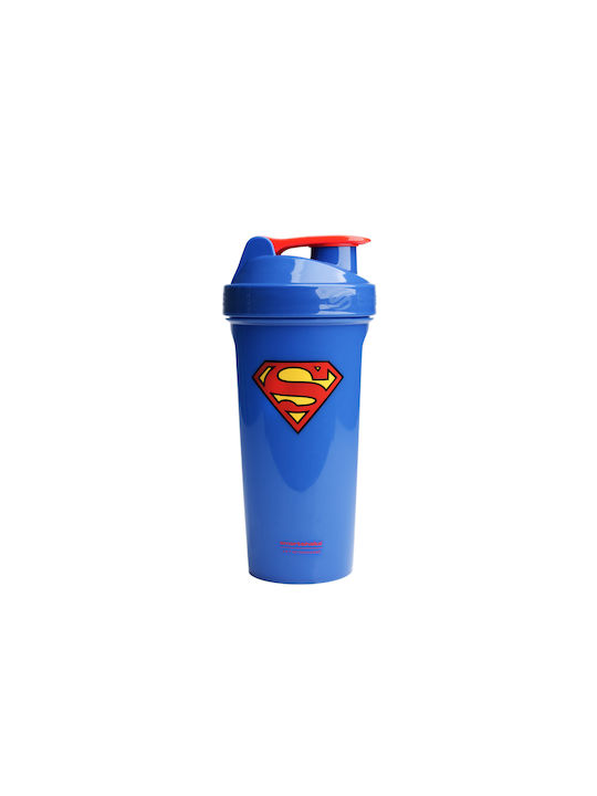 SmartShake Superhero Lite Superman Plastic Protein Shaker 800ml Blue
