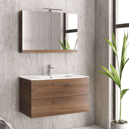 Karag New Elsa 90 Πάγκος χωρίς Νιπτήρα Μ89xΒ45xΥ48cm Brown 8702