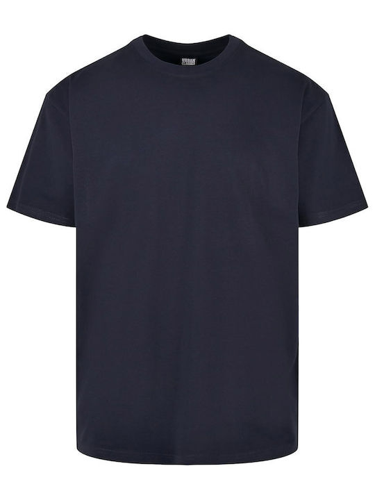 Urban Classics T-shirt Bărbătesc cu Mânecă Scurtă Albastru marin