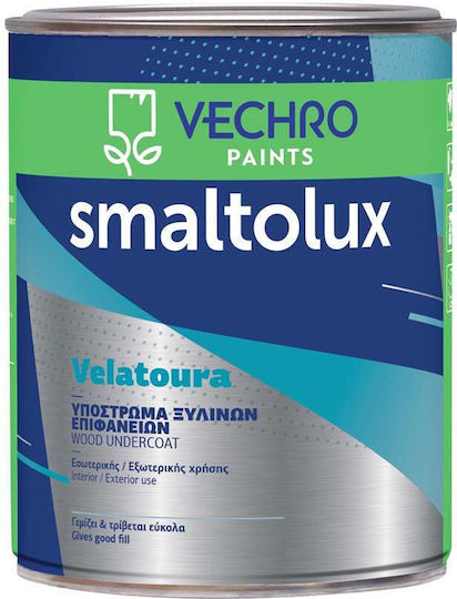 Vechro Smaltolux Velatoura Υπόστρωμα Λευκό Κατάλληλο για Ξύλο 5lt