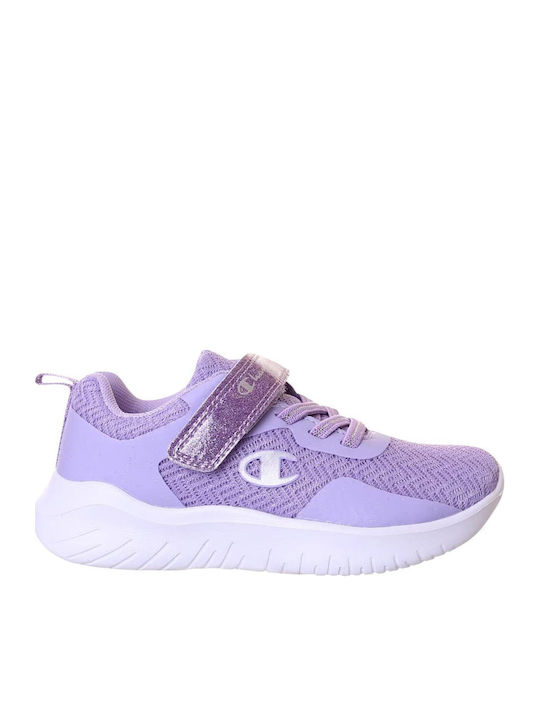 Softy Evolve G PS Kids Sports Shoes Running with Hoop & Loop Closure Purple