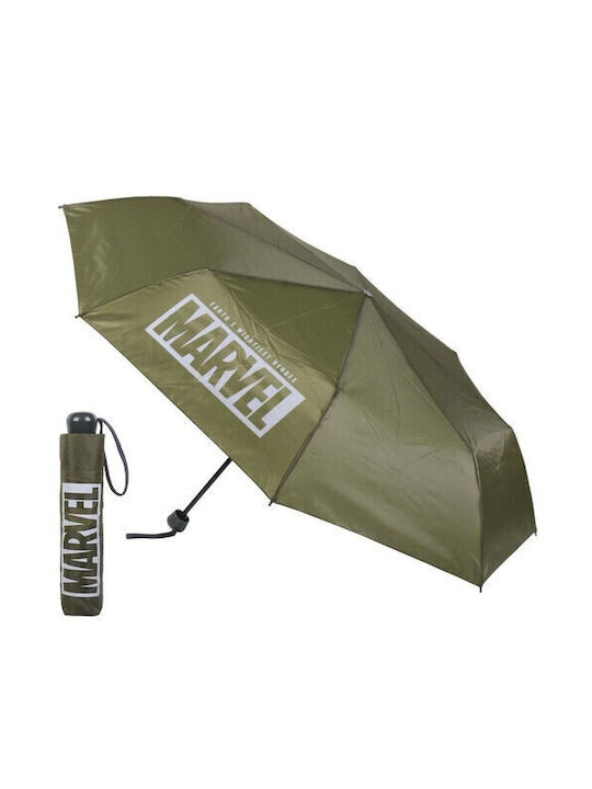 Cerda Kinder Regenschirm Gebogener Handgriff Marvel Grün mit Durchmesser 53cm.