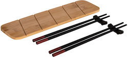 Bakaji Ceramic Sushi Set Brown 5pcs