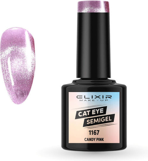 Elixir Ημιμόνιμο Βερνίκι Νυχιών 1167 Candy Pink Cat Eye 8ml