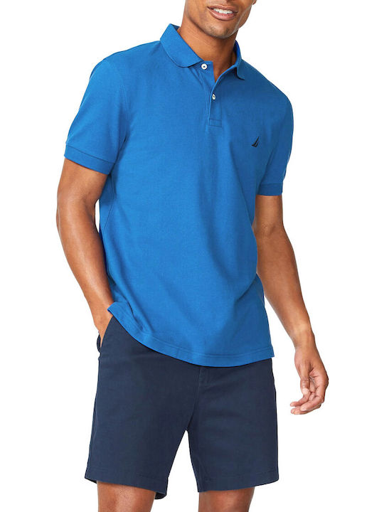Nautica Polo Short Sleeve Blue Blouse