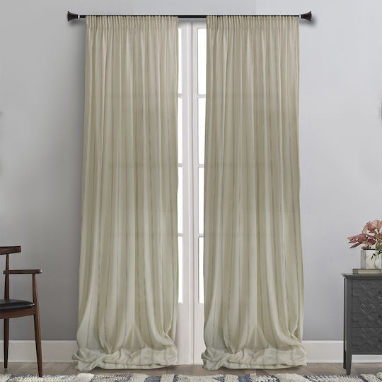 La Maison Blanche Vorhang mit Bleistiftfalten 17700 Ecru 145x290cm