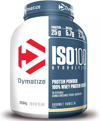 Dymatize ISO 100 Hydrolyzed Πρωτεΐνη Ορού Γάλακτος Χωρίς Γλουτένη με Γεύση Gourmet Vanilla 2.264kg