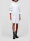 Karl Lagerfeld Mini Shirt Dress Dress Long Sleeve White