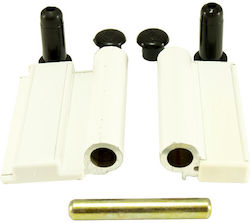 Cal 219 Metallic Window Hinge Λευκό 2pcs