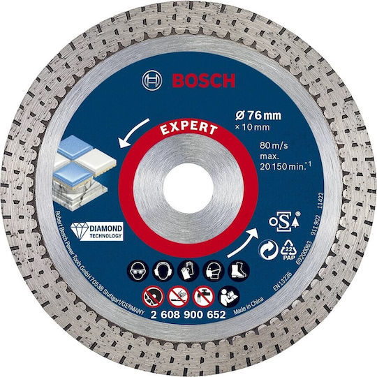 Bosch Диск за рязане Строителни материали 76мм