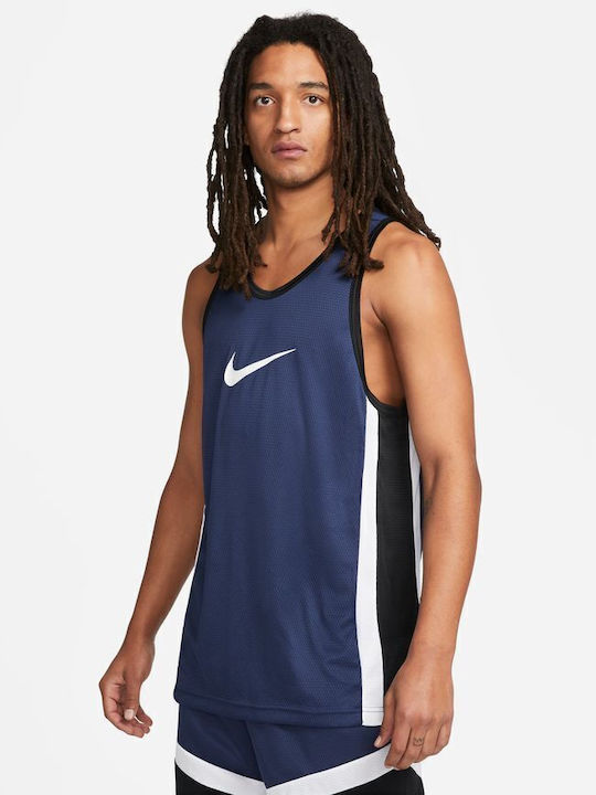 Nike Icon Ανδρική Μπλούζα Dri-Fit Αμάνικη Navy Μπλε