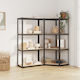 vidaXL Corner Dexions Galvanized Shelving Unit 80x40x160cm with 4 Shelves Total Load Capacity 320kg 2pcs