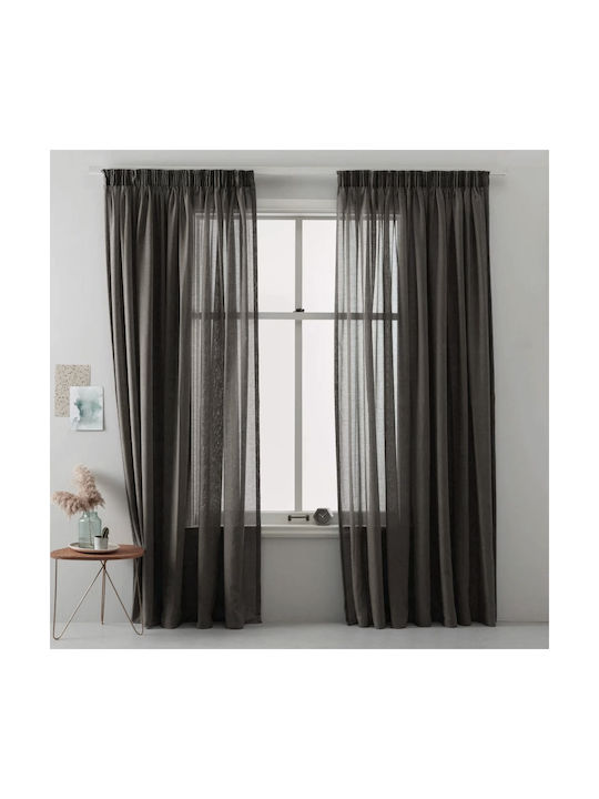 Saray Home Curtain with Pencil Pleat CE 2007 Dark Brown 140x280cm