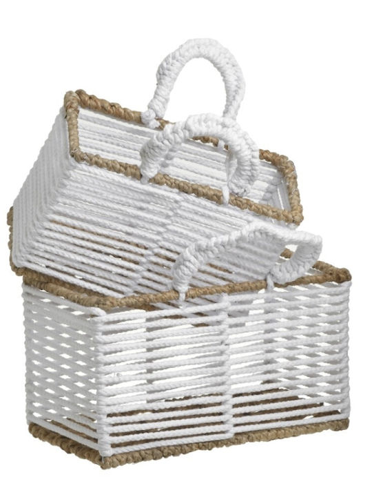 Fabric Decorative Baskets Set 2pcs Inart