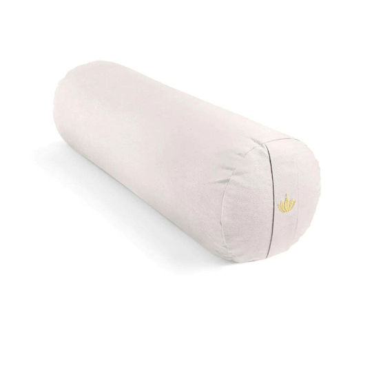 Lotus Crafts Bolster Restorative Yoga Pillow Round Cushion in Beige Color