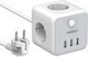 Tessan 3-Outlet PowerCube with USB 1.5m Gray