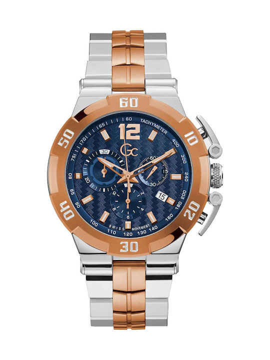 GC Watches Мъжки часовник 45мм Хронограф На батерия С Метална гривна