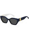 Tommy Hilfiger Women's Sunglasses with Navy Blue Plastic Frame and Gray Lens TH1979/S PJP/IR