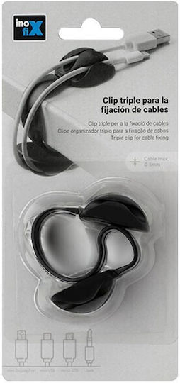 Inofix 7107-3 Cable Clips 1pc Black