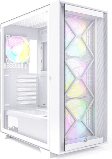 Montech AIR 1000 Premium Gaming Midi Tower Κουτί Υπολογιστή με Πλαϊνό Παράθυρο και RGB Φωτισμό Λευκό