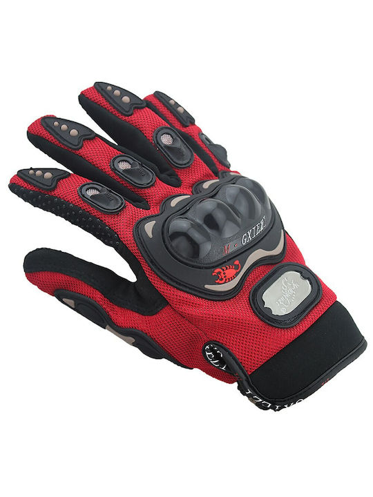 M.Gxiezi SC-01C Sommer Herren Motorradhandschuhe Rot