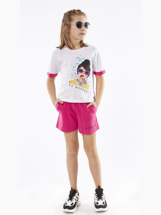 Εβίτα Kids Set with Shorts Summer 2pcs Fuchsia