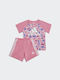 Adidas Kids Set with Shorts Summer 2pcs Pink Dino Camo Allover Print