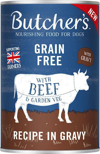 Butcher's Pet Care Original Recipe Wet Food Dogs in Cans with Beef Grain-Free & Gluten-Free 400gr