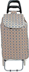 Lux Stoff Einkaufswagen Mehrfarbig 36x26x96cm