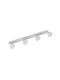 Verdi Omicron Wall-Mounted Bathroom Hook with 4 Positions White Mat