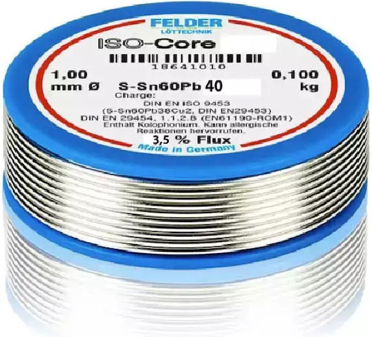 Felder S-Sn60Pb40 Καλάι Κόλλησης 1mm 100gr
