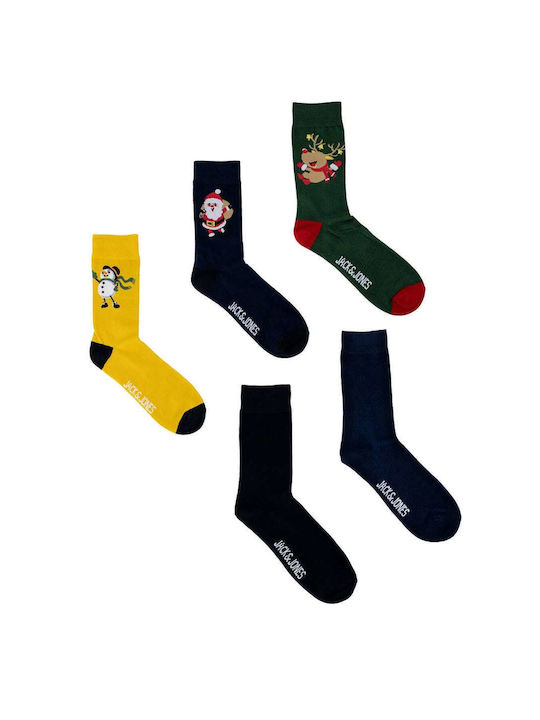 Jack & Jones Ανδρικές Χριστουγεννιάτικες Κάλτσες Πολύχρωμες 5 Pack
