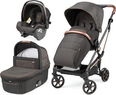 Peg Perego Vivace Slk Modular 3 in 1 500 Verstellbar 3 in 1 Baby Kinderwagen Geeignet für Neugeborene Gray 9.4kg 02827GS53SQ53