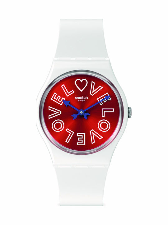 Valentine's Purest Love Women's Watch 34mm Battery-Powered with White Silicone Strap