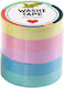 Folia Washi Adhesive Decoration Tape Παστέλ 5pcs Washi Tape 5pcs 26439