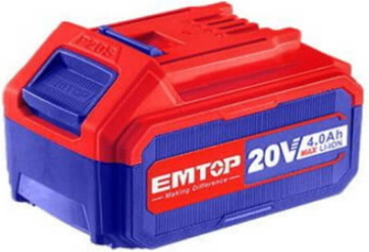 Emtop Werkzeugbatterie Lithium 20V mit Kapazität 4Ah