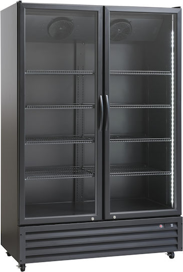 Scancool SD 1326B Premium Getränkekühlschrank 1300Es Doppeltürig H203.5xB133xT72cm