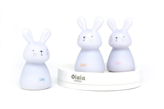 Lumini LED Lampă decorativă pentru copii Bunnies Alb 6x5x10εκ.