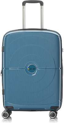 RCM 140 Mittlerer Koffer Hart Blau mit 4 Räder Höhe 65cm