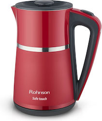 Rohnson Safe Touch Βραστήρας 1.7lt 2200W Κόκκινος