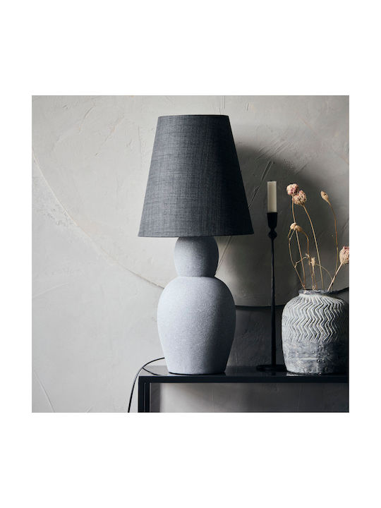 House Doctor Orga Ceramic Table Lamp for Socket E27 with Gray Shade and Base