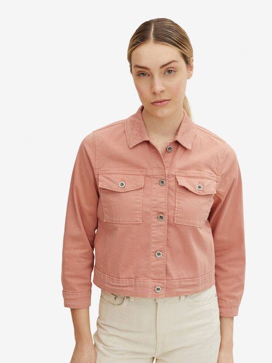Kurz Damen Jeansjacke Rosa