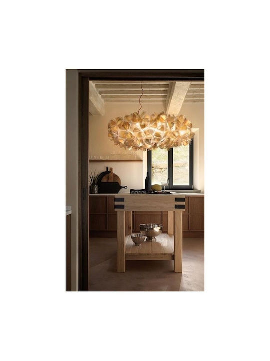 Slamp Clizia 130 Pendant Light Gold for 15 Bulb...