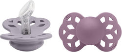 Bibs Infinity Anatomical Suzete Silicon Gri / Mov pentru 0-6 luni 2buc