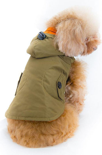 Pet Camelot Кучешки палта Худи Кафяв XLarge с дължина на гръбчето 45 см.