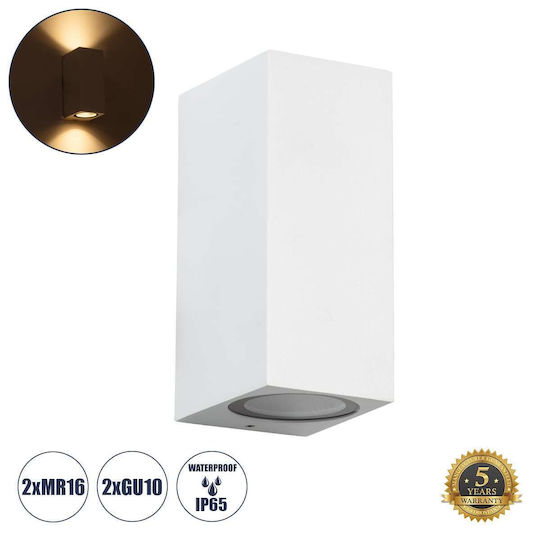 GloboStar Burano Wall-Mounted Outdoor Spot GU10 GloboStar Burano Wall-Mounted Outdoor Spot GU10