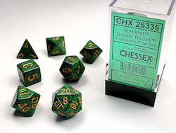 Chessex Call of Cthulhu Dice Speckled Polyhedral Golden Recon 7pcs 25335